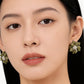 Peridot Bloom Statement Earrings