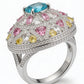 Aqua Multi-Stone Statement Ring