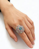 Aqua Multi-Stone Statement Ring