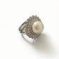 Pearl Halo Elegance Ring