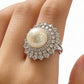 Pearl Halo Elegance Ring