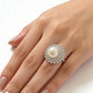 Pearl Halo Elegance Ring
