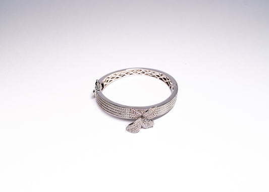 Crystal Bow Statement Bangle