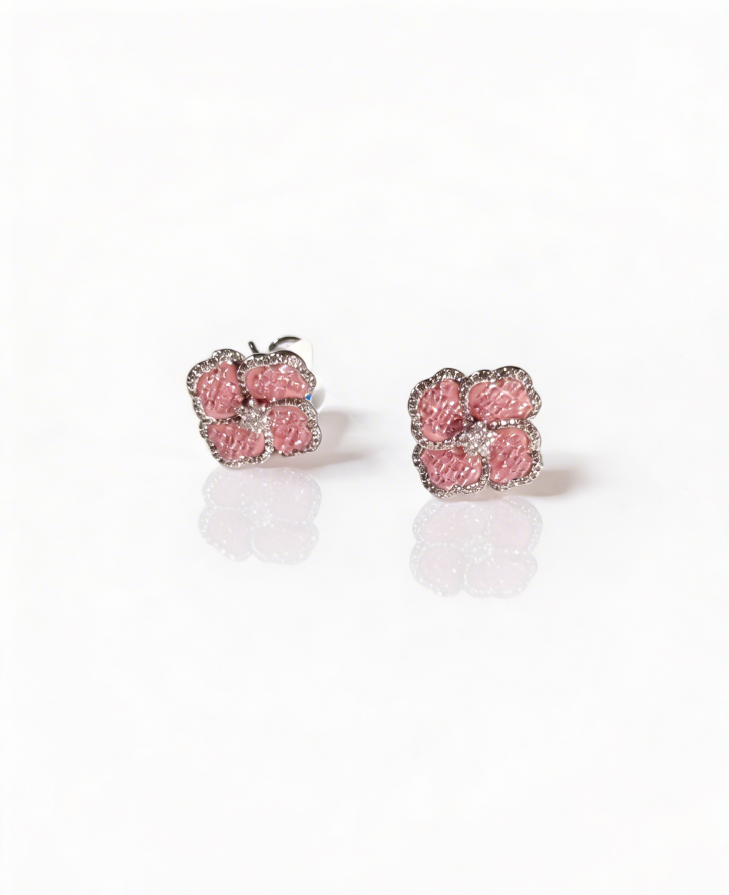 Blush Majesty Flower Studs