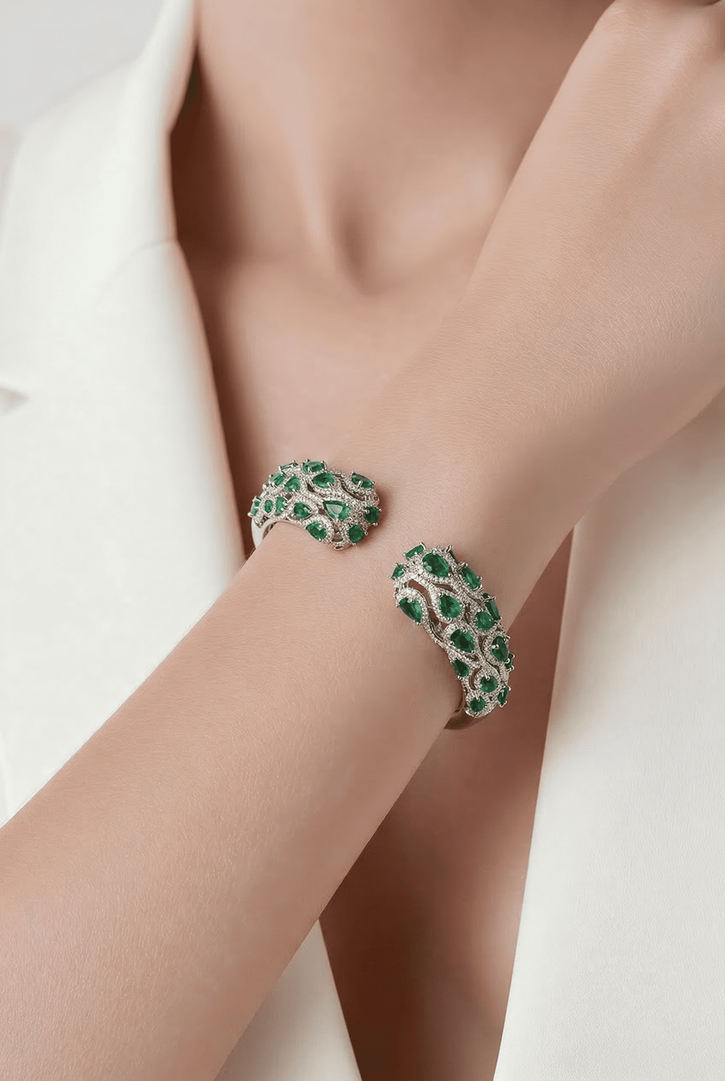 Emerald Garden Open Cuff
