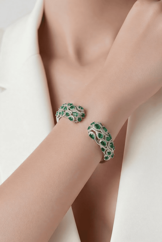 Emerald Garden Open Cuff
