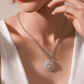 Blush Radiance Halo Pendant Necklace Set