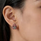 Rose Quartz Flower Stud Earrings