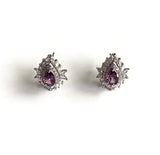 Purple Dew Drop Earrings