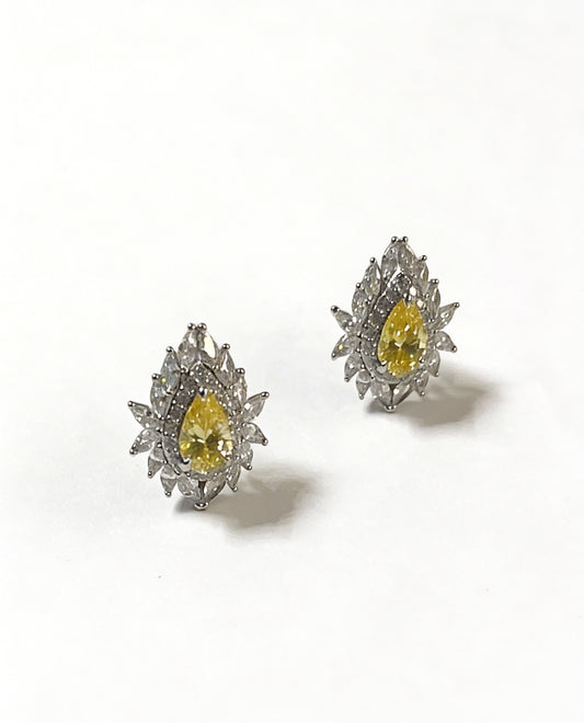 Yellow Dew Drop Earrings