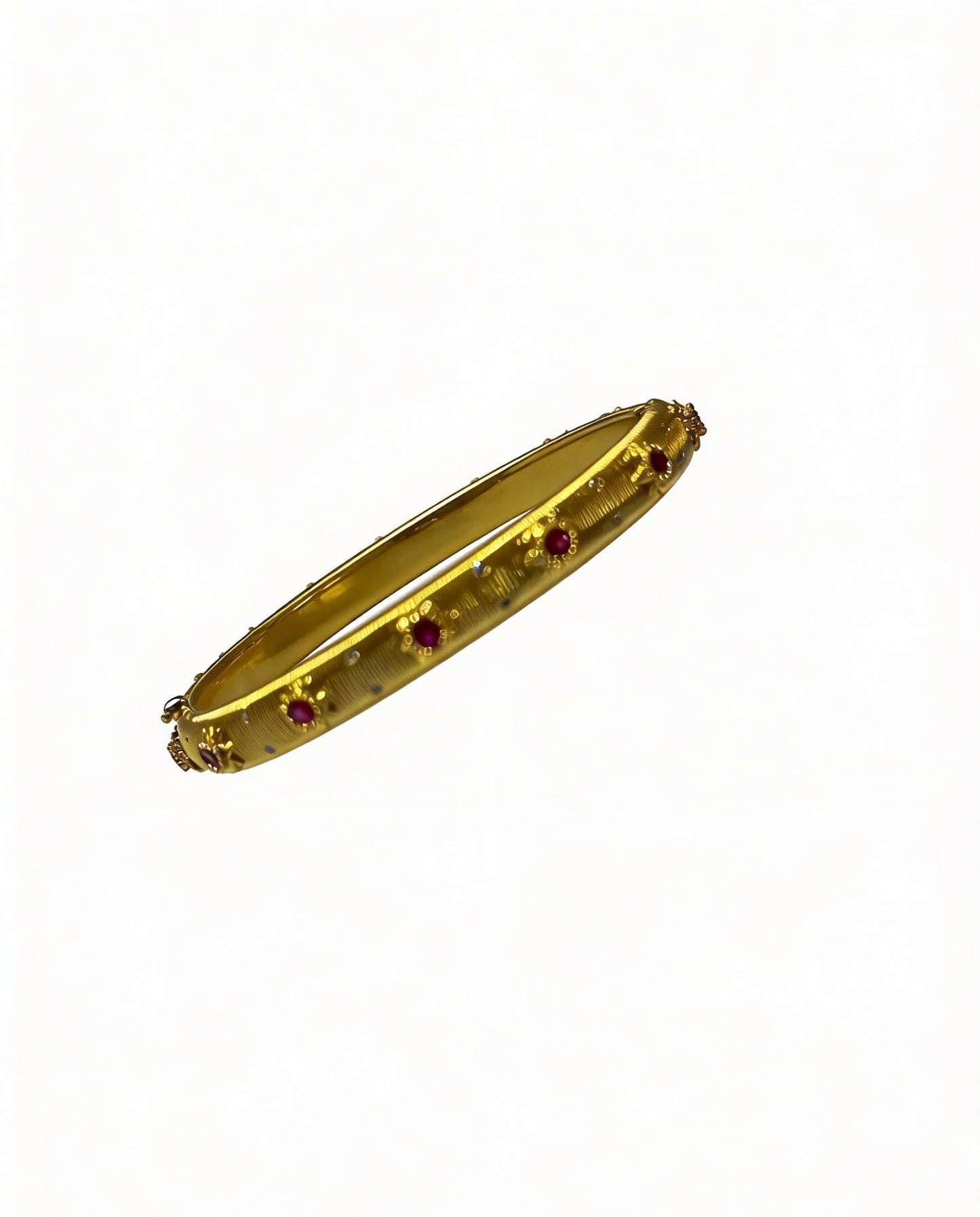 Fiora Ruby Golden Bangle