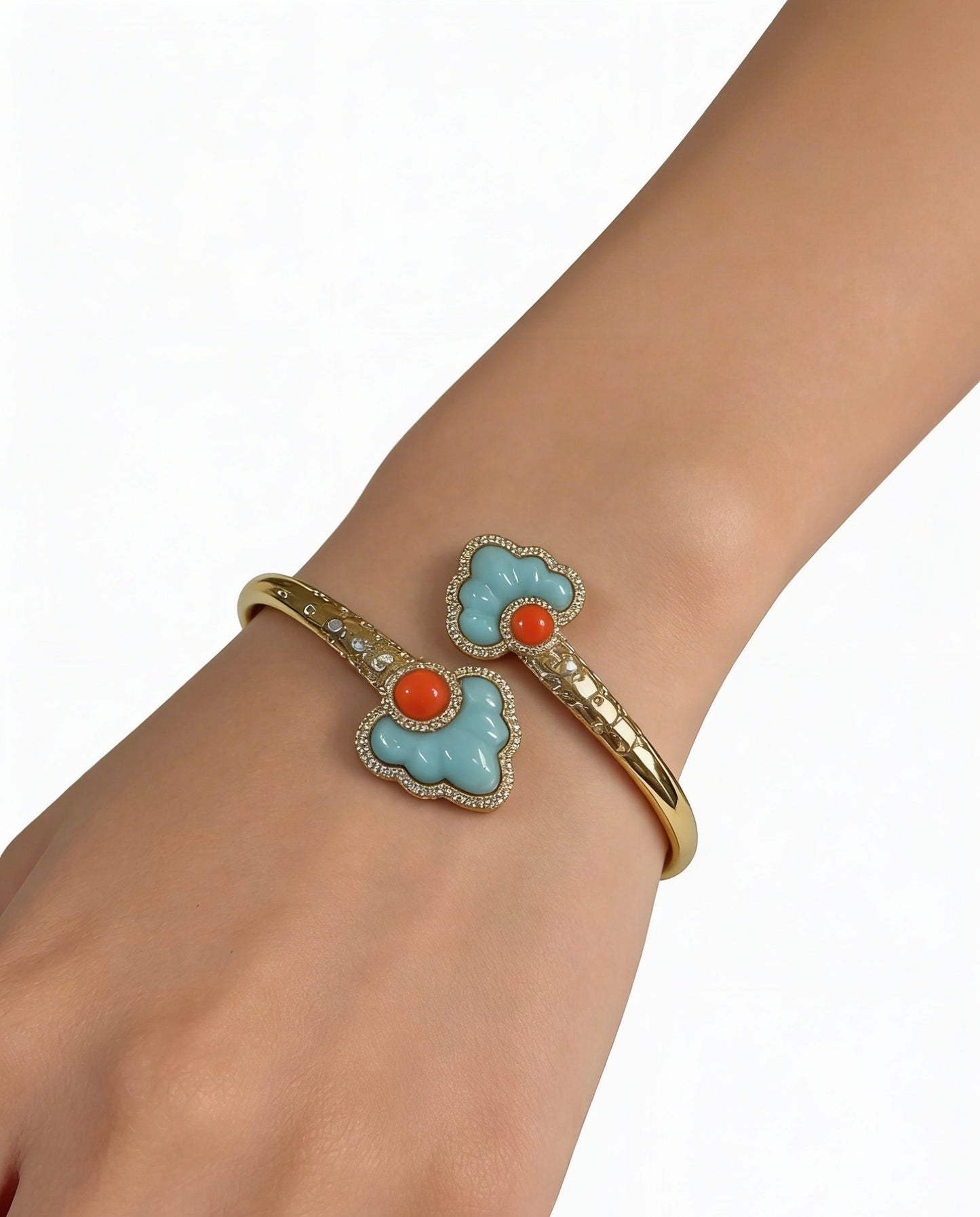 Turquoise Blossom Radiance Bangle