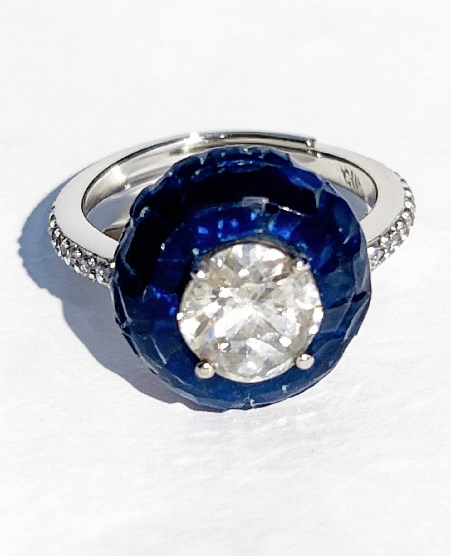 Midnight Spark Halo Ring