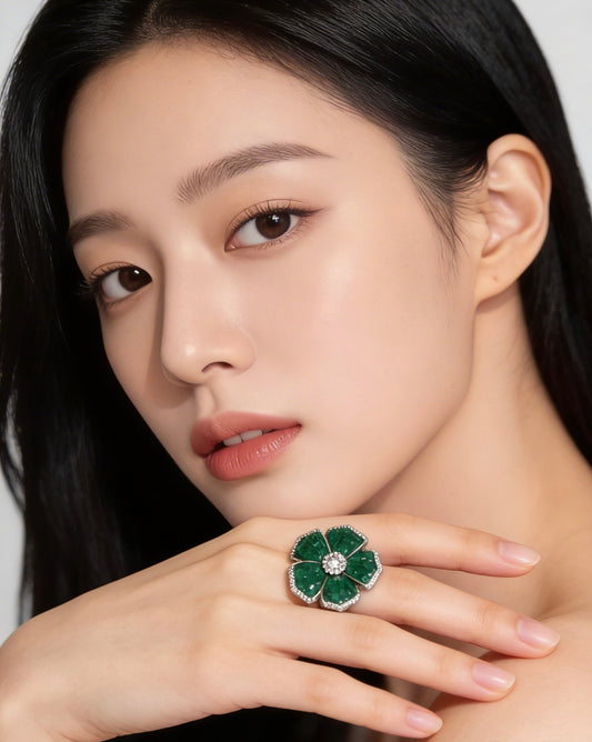 Emerald Bloom Ring