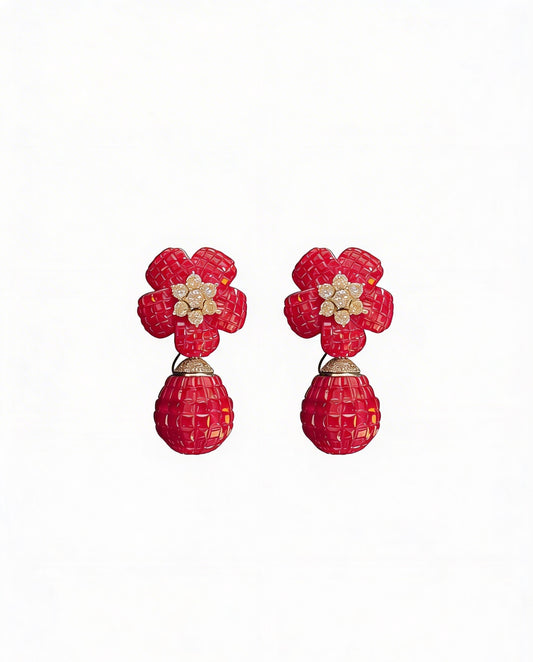 Flower Bloom Drop Earrings