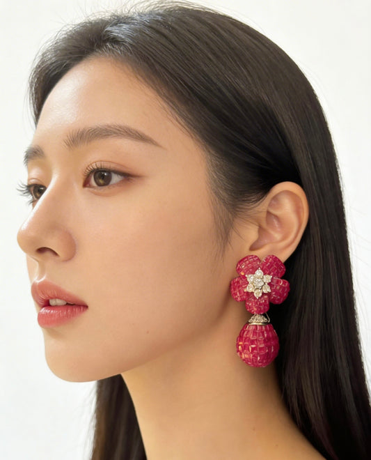 Flower Bloom Drop Earrings