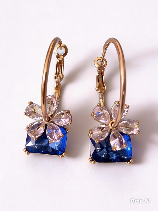Sapphire Glow Floral Drops