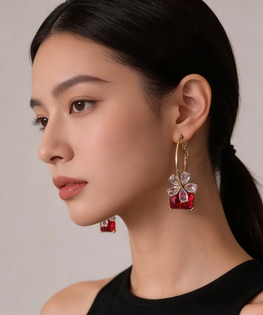 Ruby Glow Floral Drops