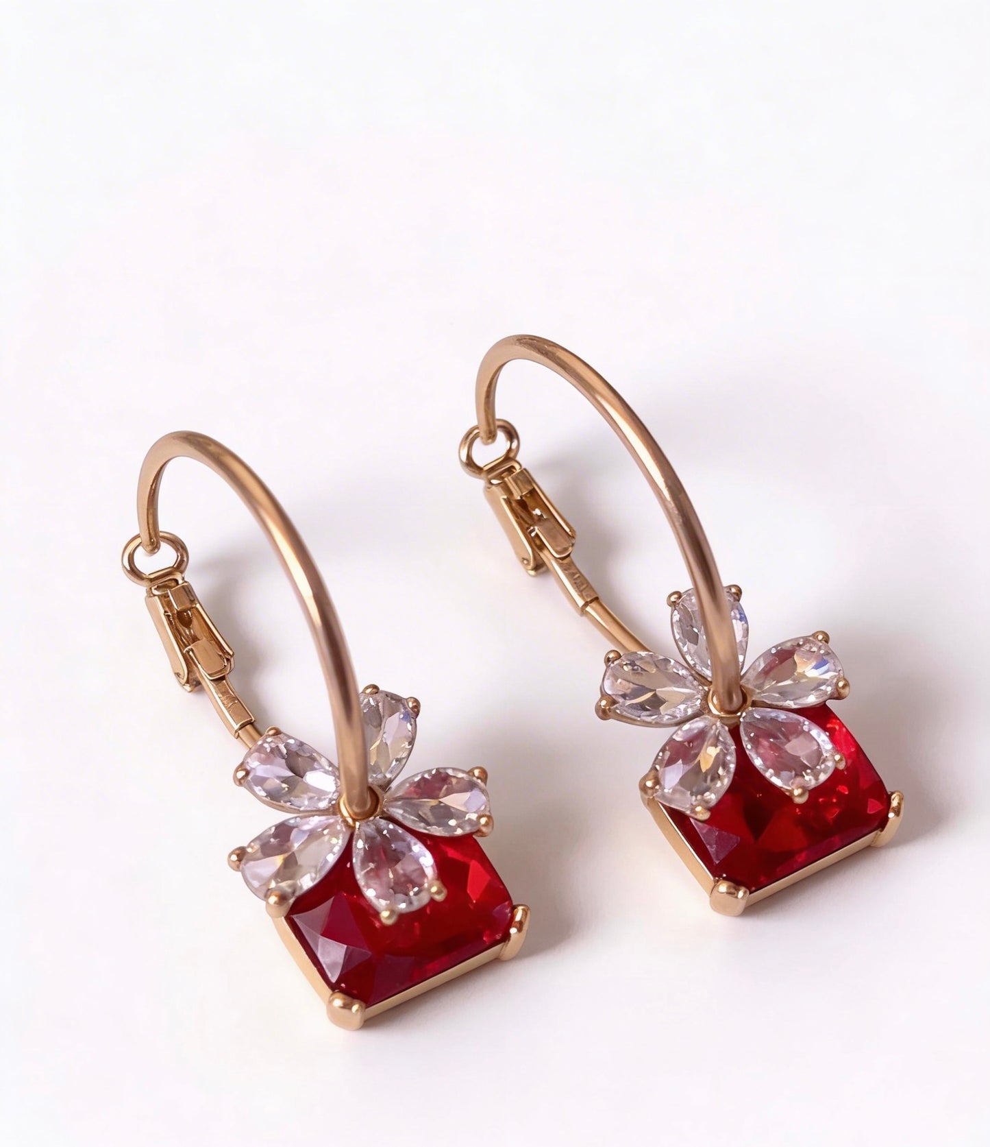 Ruby Glow Floral Drops