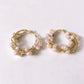 Pearl Blossom Hoops Earrings