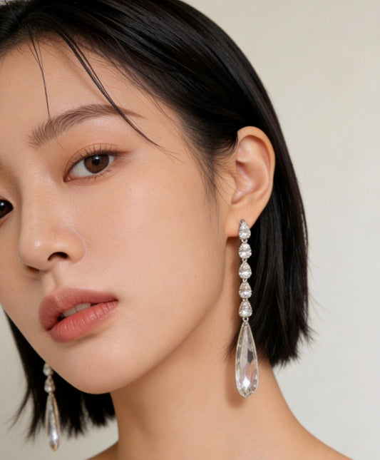 Crystal Veil Drops Earrings