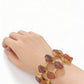 Rough Carnelian Chain Cuff Bracelet