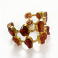 Rough Carnelian Chain Cuff Bracelet