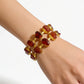 Rough Carnelian Chain Cuff Bracelet