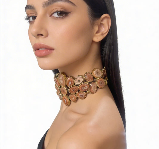 Vintage Agate Charm Necklace