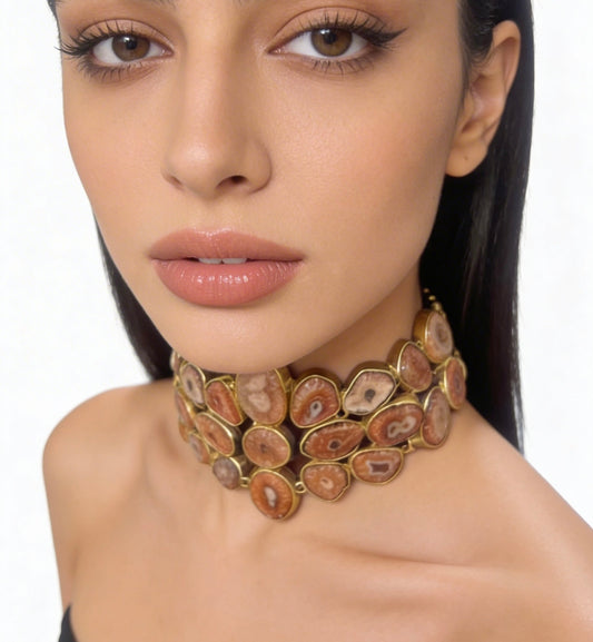 Vintage Agate Charm Necklace