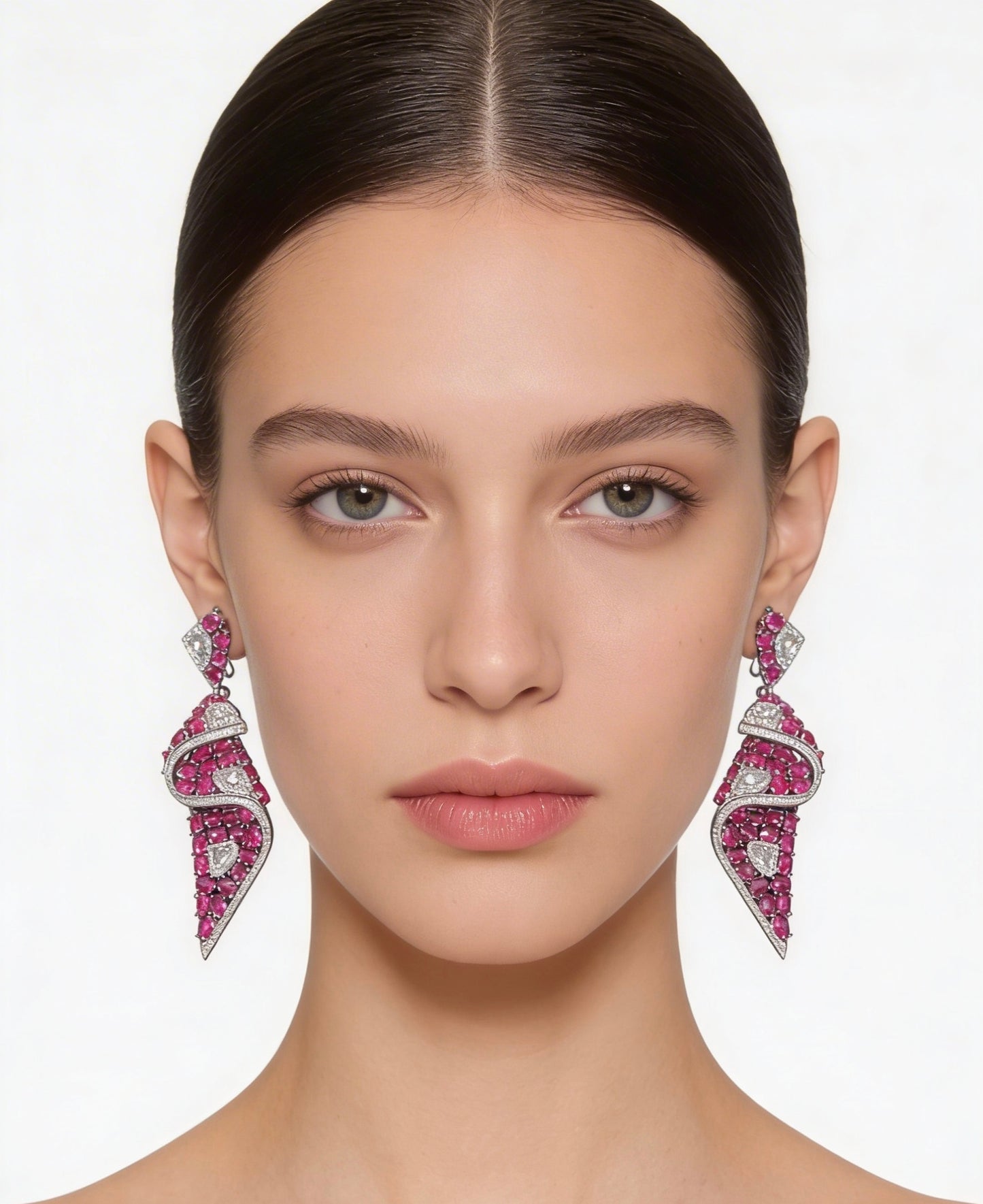 fuchsia Prism Drop Earrings