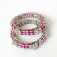 Ruby Crystal Charm Bangles