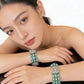Emerald Crystal Charm Bangles