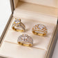 A breathtaking bundle of three yellow gold diamond rings