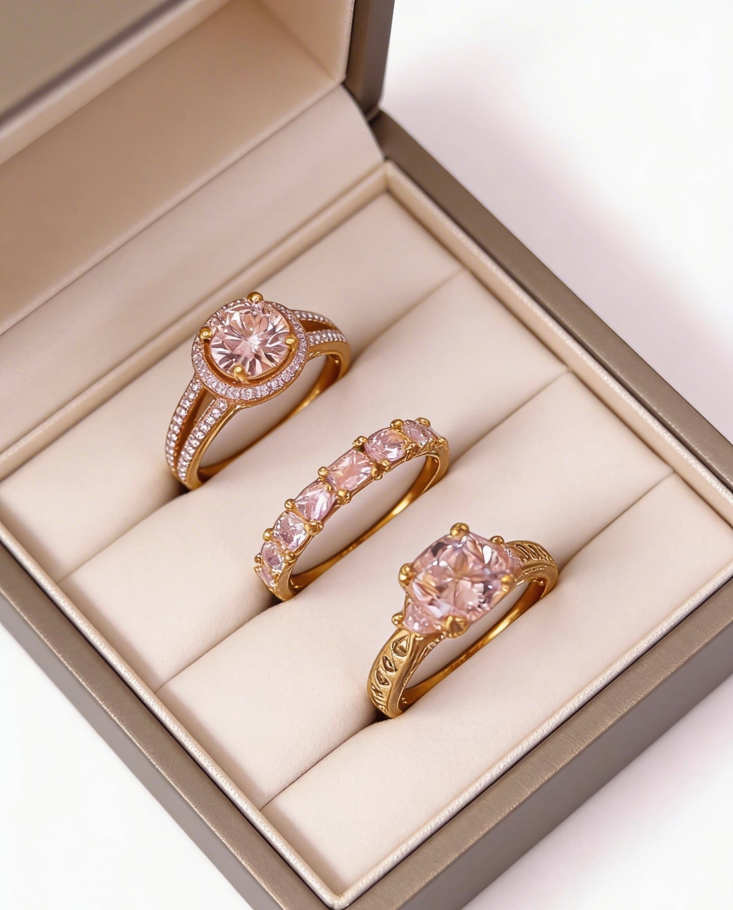 The Blush Romance Ring Bundle