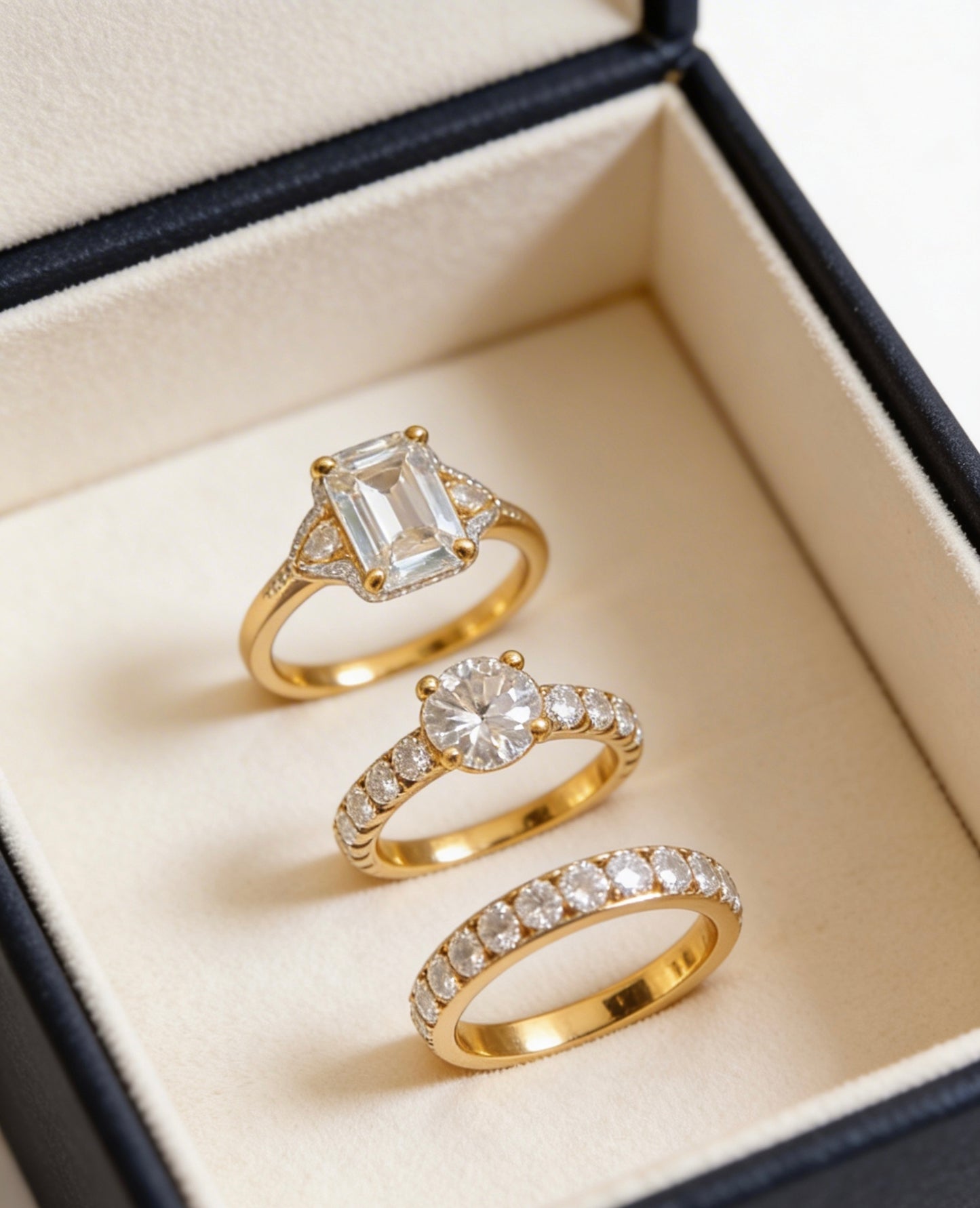 Crystal Elegance Stack ring set