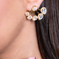 Celeste Diamond Fan Earrings – Yellow Gold