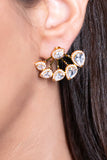 Celeste Diamond Fan Earrings – Yellow Gold