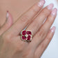 Ruby Blossom Statement Ring