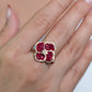 Ruby Blossom Statement Ring