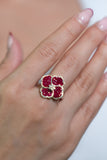 Ruby Blossom Statement Ring