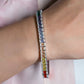 Rainbow Sapphire Tennis Bracelet