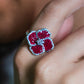 Ruby Blossom Cocktail Ring