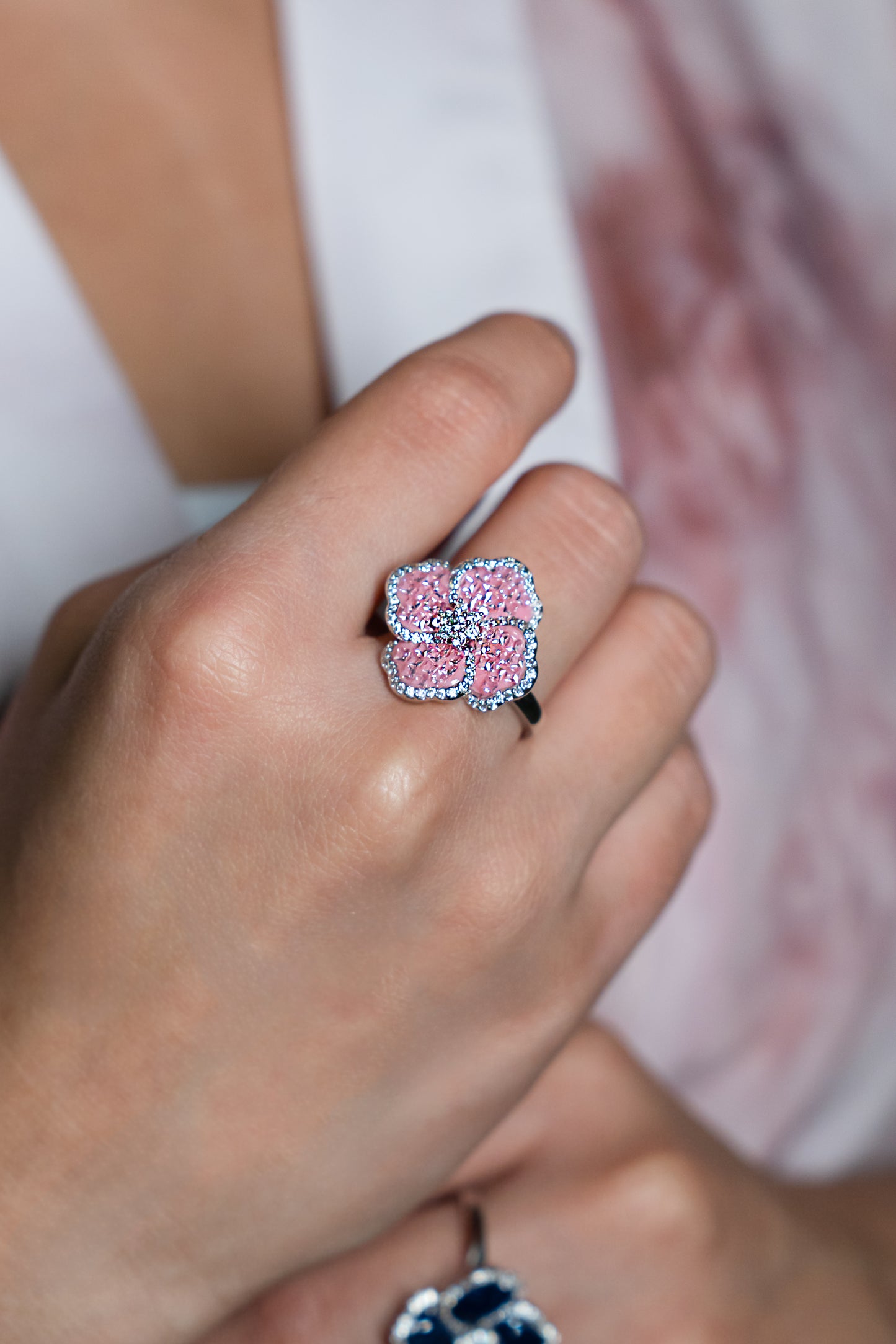 Pink Blossom Cocktail Ring