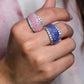 Violet Pavé Dome Band Ring