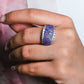 Violet Pavé Dome Band Ring