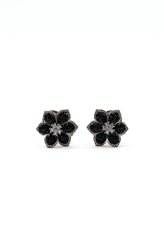 Floral Jewelry Set - Black