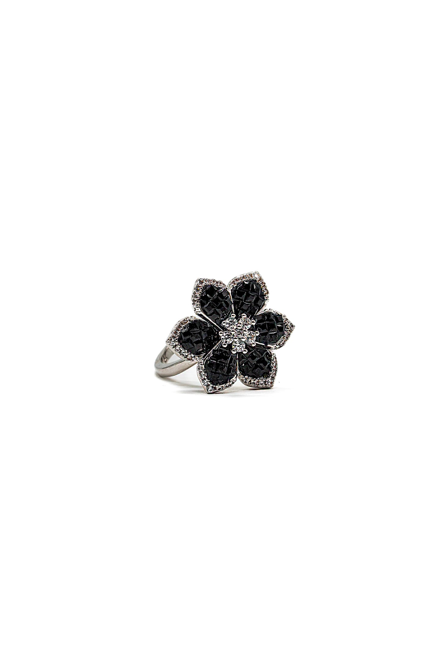 Floral Jewelry Set - Black