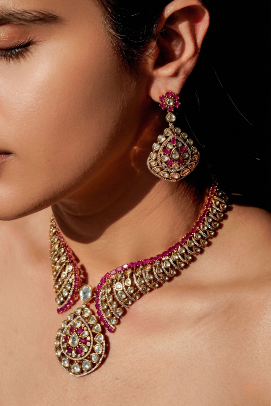 Shahi Rani Statement Polki Set