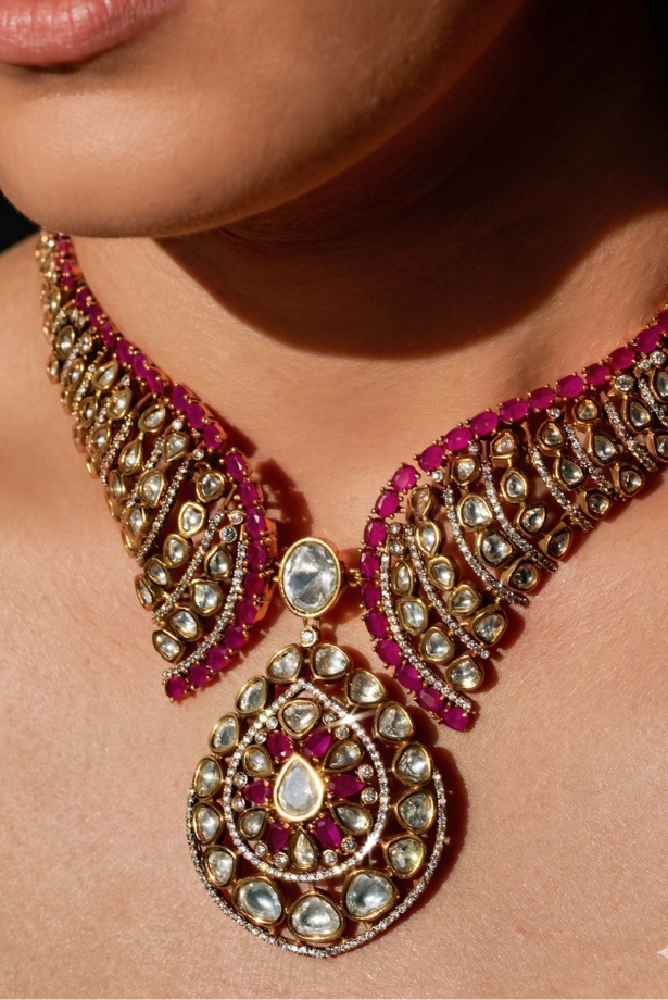 Shahi Rani Statement Polki Set
